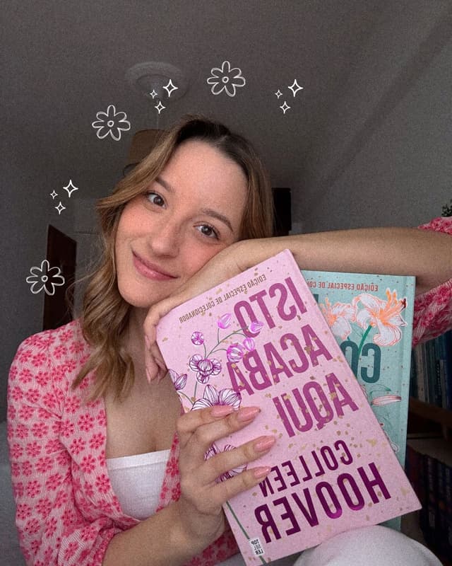 Foto pessoal com livros